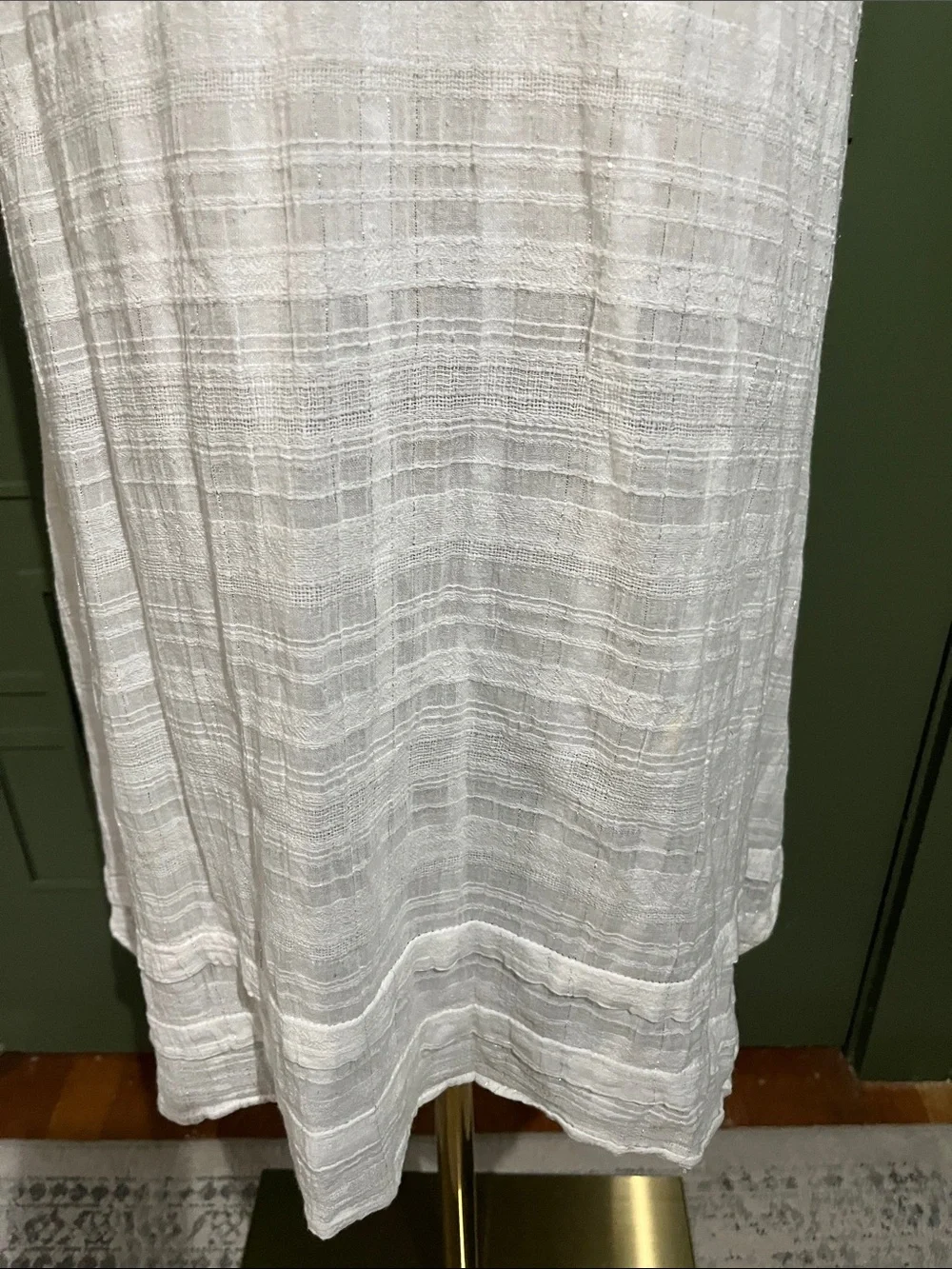 Isabella Sinclair White Sleeveless Collared Swim Cover-Up Dress